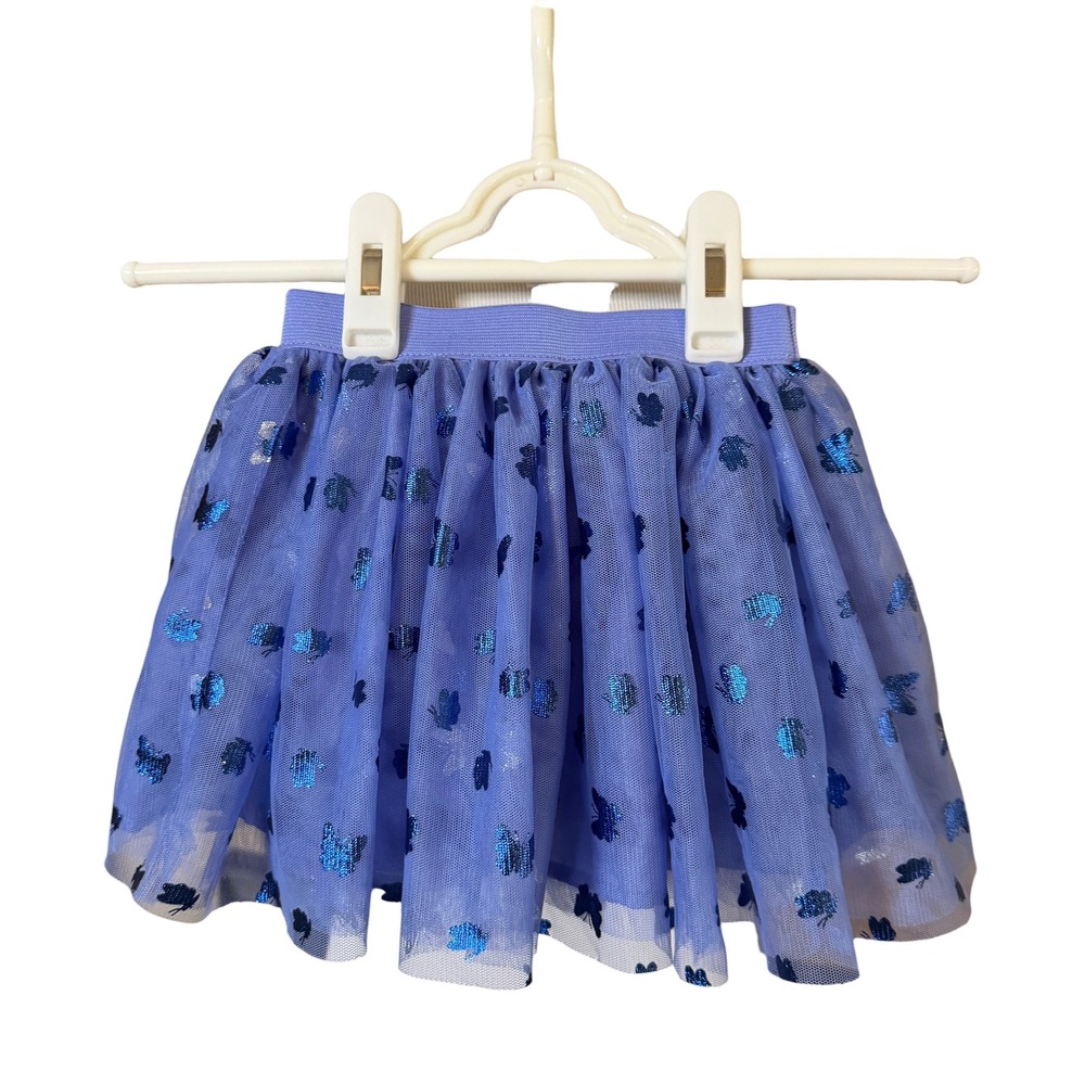 Bluey Tutu Skirt Toddler Girls‎ 2T Purple Blue Butterfly Foil Sparkle SP251021EY